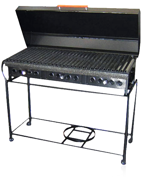 Parrilla a gas 120cm Con Tapa, Faldon o Carro - Imagen 4