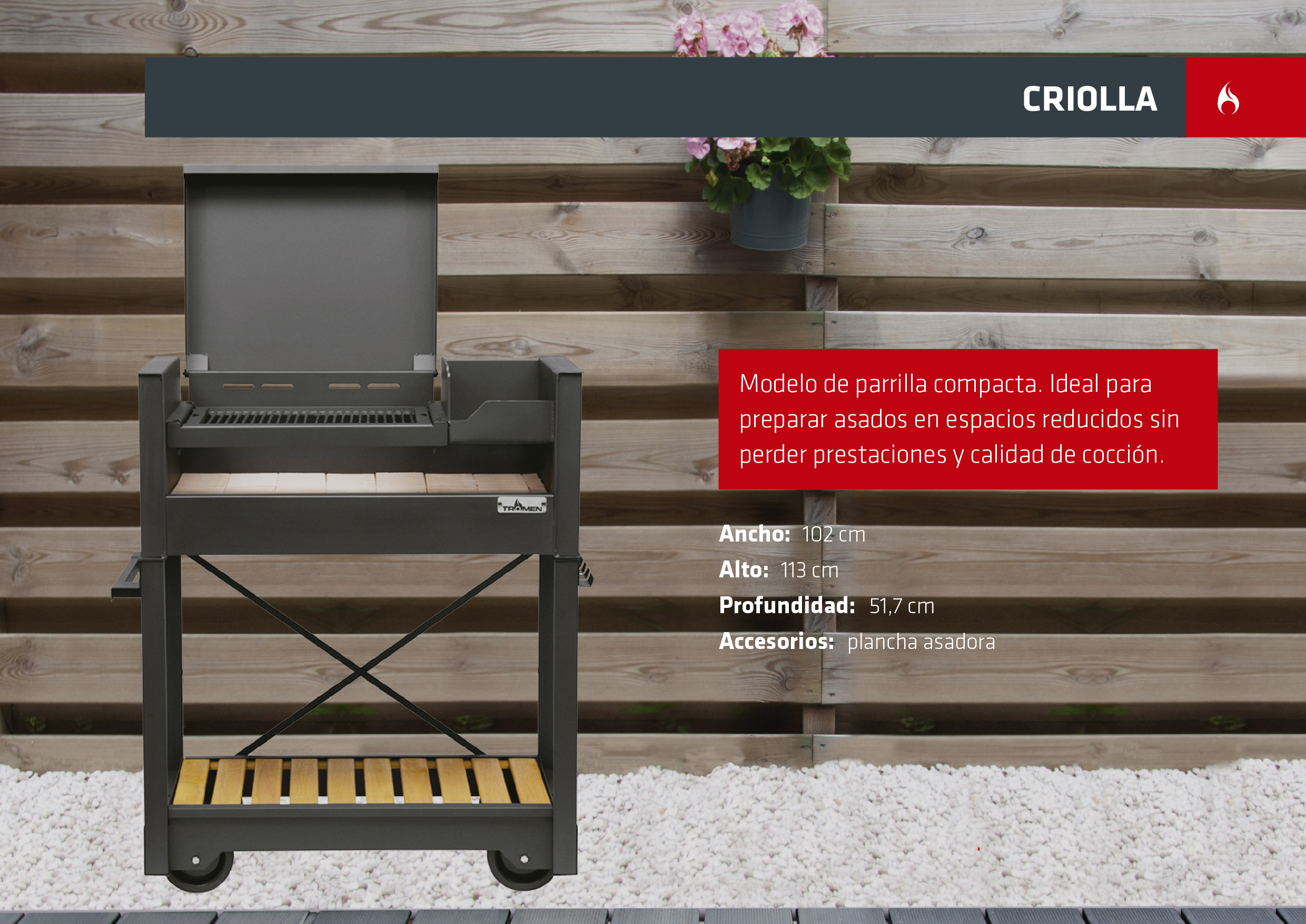 Parrilla rodante Tromen Criolla - Imagen 7